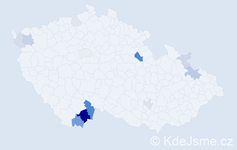 Příjmení: 'Tuscher', počet výskytů 30 v celé ČR