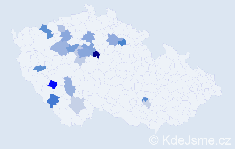 Příjmení: 'Lenská', počet výskytů 40 v celé ČR
