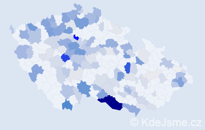 Příjmení: 'Ziková', počet výskytů 476 v celé ČR