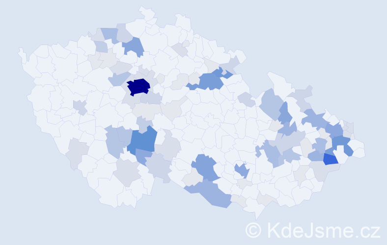 Příjmení: 'Pavlát', počet výskytů 349 v celé ČR