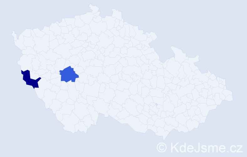 Příjmení: 'Seidlmayer', počet výskytů 2 v celé ČR