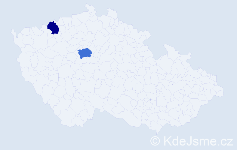 Příjmení: 'Austerlitzová', počet výskytů 6 v celé ČR