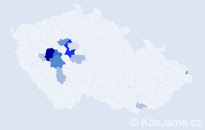 Příjmení: 'Pešice', počet výskytů 34 v celé ČR
