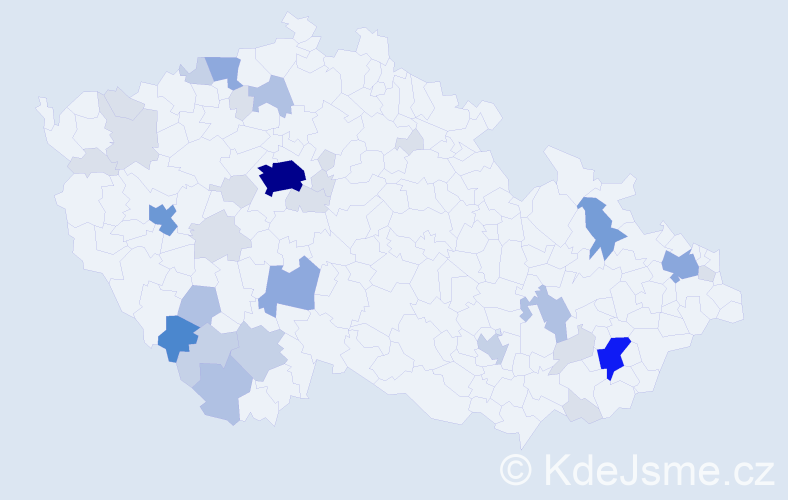 Příjmení: 'Batík', počet výskytů 112 v celé ČR