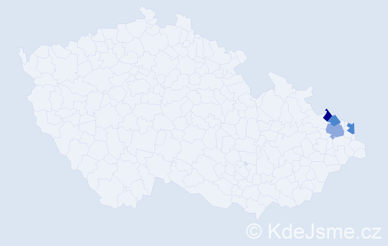 Příjmení: 'Koneczná', počet výskytů 10 v celé ČR