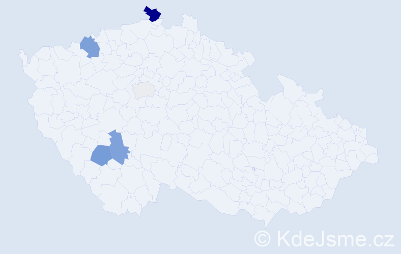 Příjmení: 'Drdel', počet výskytů 13 v celé ČR