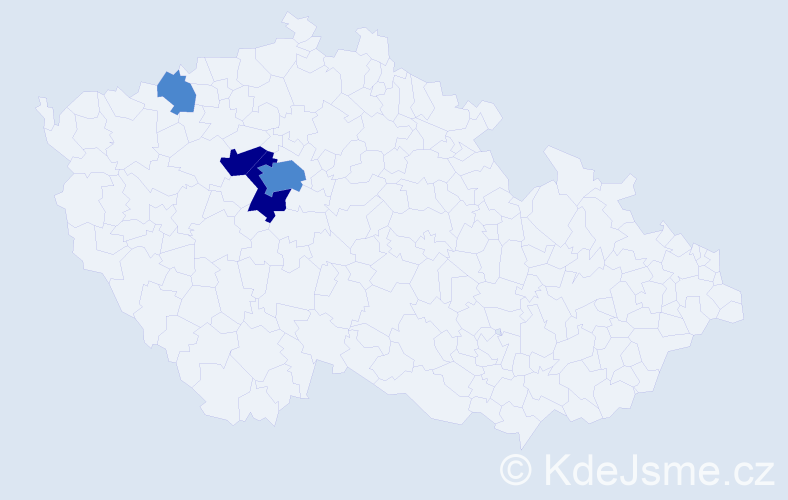 Příjmení: 'Jednorožec', počet výskytů 8 v celé ČR