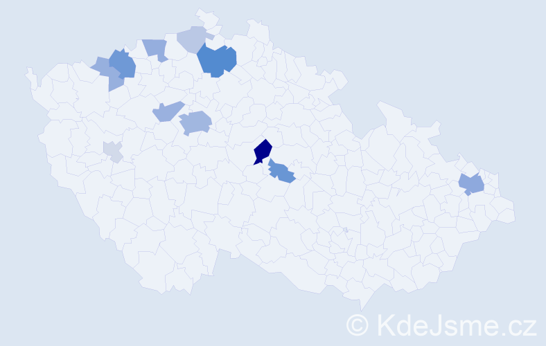 Příjmení: 'Bily', počet výskytů 36 v celé ČR
