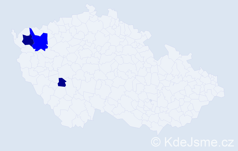 Příjmení: 'Krochová', počet výskytů 5 v celé ČR