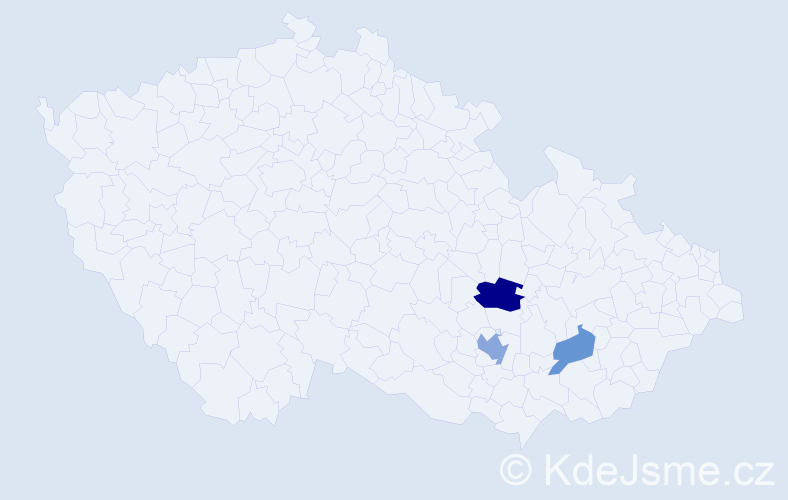 Příjmení: 'Stiblová', počet výskytů 5 v celé ČR