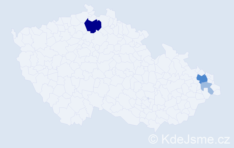 Příjmení: 'Halabalík', počet výskytů 7 v celé ČR