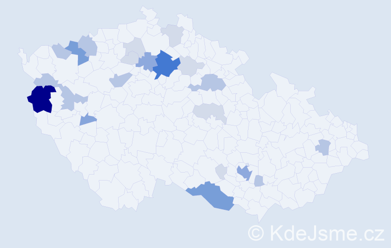 Příjmení: 'Kormoš', počet výskytů 68 v celé ČR
