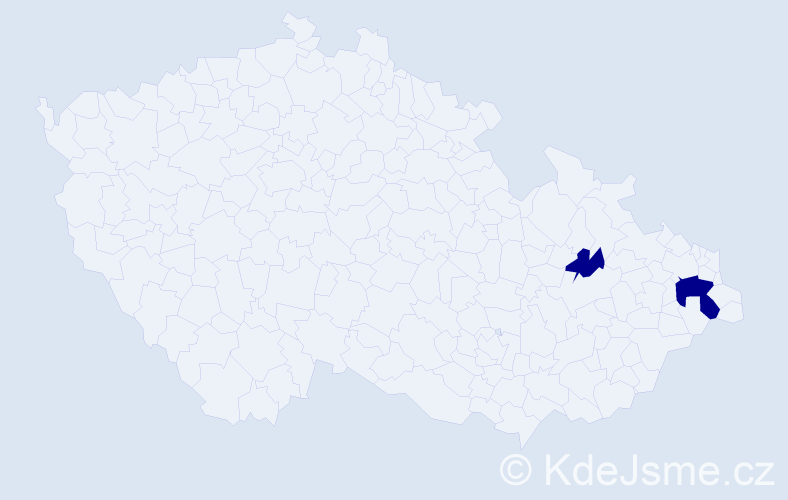 Příjmení: 'Kukrák', počet výskytů 2 v celé ČR