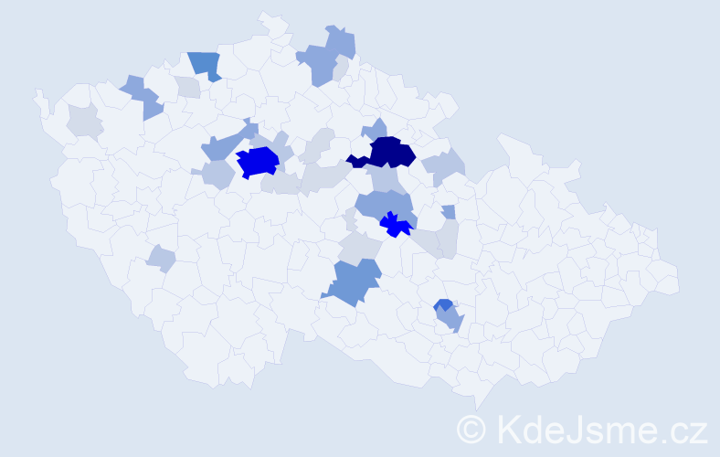 Příjmení: 'Homoláč', počet výskytů 120 v celé ČR