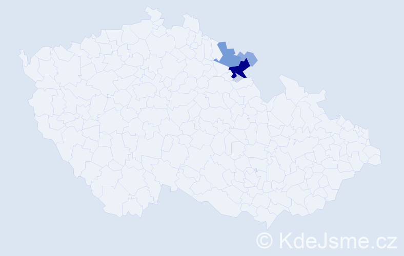Příjmení: 'Gyurács', počet výskytů 20 v celé ČR