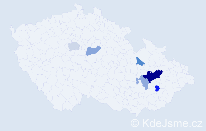 Příjmení: 'Zankelová', počet výskytů 14 v celé ČR