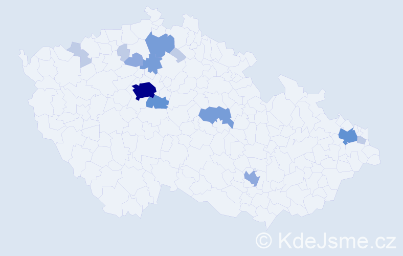 Příjmení: 'Kvis', počet výskytů 35 v celé ČR