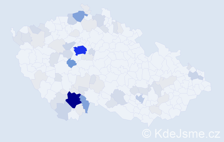 Příjmení: 'Bumbová', počet výskytů 216 v celé ČR