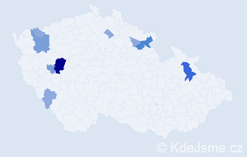 Příjmení: 'Andreovský', počet výskytů 25 v celé ČR