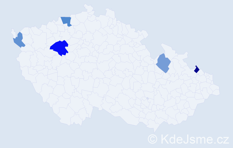 Příjmení: 'Bünter', počet výskytů 7 v celé ČR