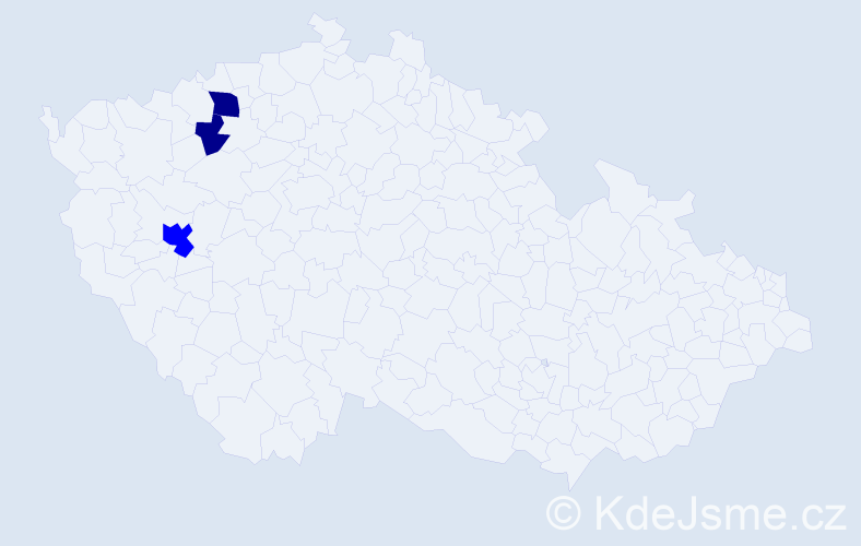 Příjmení: 'Tirsch', počet výskytů 5 v celé ČR