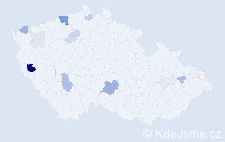 Příjmení: 'Dietzová', počet výskytů 34 v celé ČR