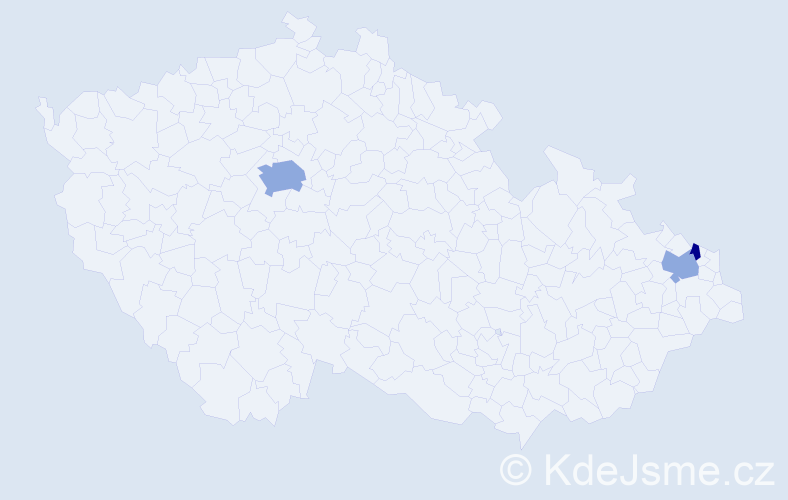 Příjmení: 'Spolníková', počet výskytů 10 v celé ČR
