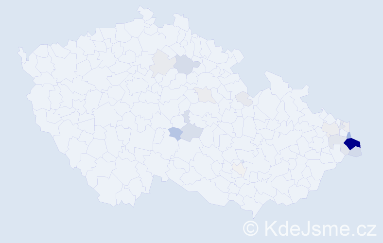 Příjmení: 'Cymorek', počet výskytů 114 v celé ČR