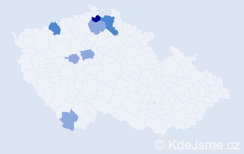 Příjmení: 'Zenko', počet výskytů 15 v celé ČR