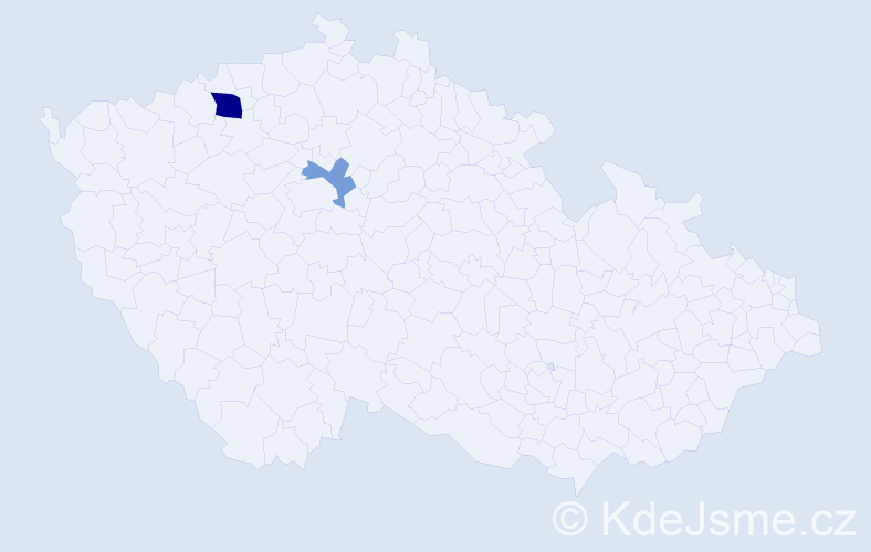 Příjmení: 'Donegan', počet výskytů 4 v celé ČR