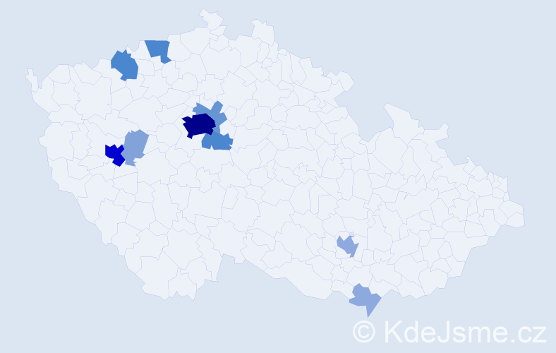 Příjmení: 'Vyhnis', počet výskytů 34 v celé ČR