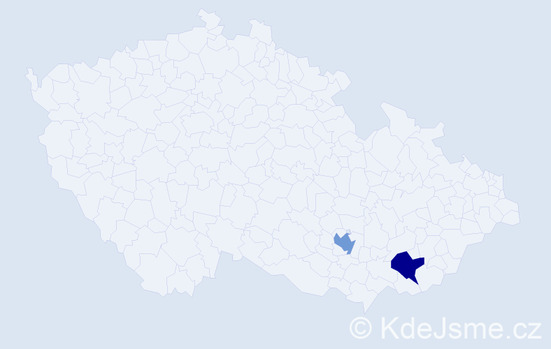 Příjmení: 'Weiskopf', počet výskytů 2 v celé ČR