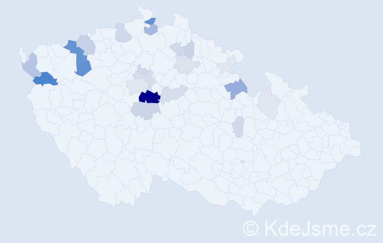 Příjmení: 'Bandas', počet výskytů 84 v celé ČR