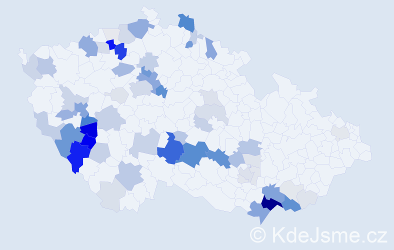 Příjmení: 'Běloch', počet výskytů 280 v celé ČR