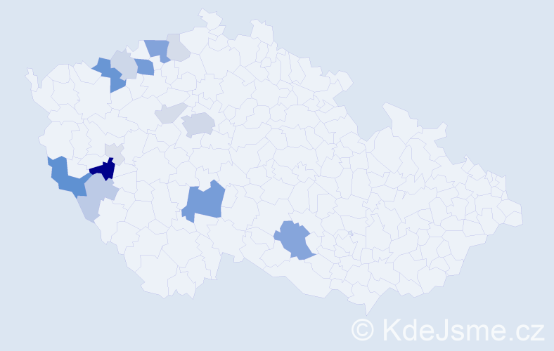 Příjmení: 'Aulík', počet výskytů 38 v celé ČR