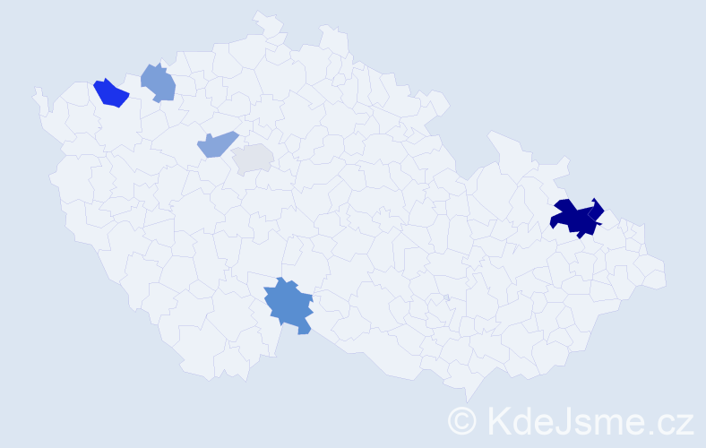 Příjmení: 'Fochová', počet výskytů 10 v celé ČR