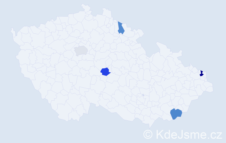 Příjmení: 'Neškera', počet výskytů 19 v celé ČR