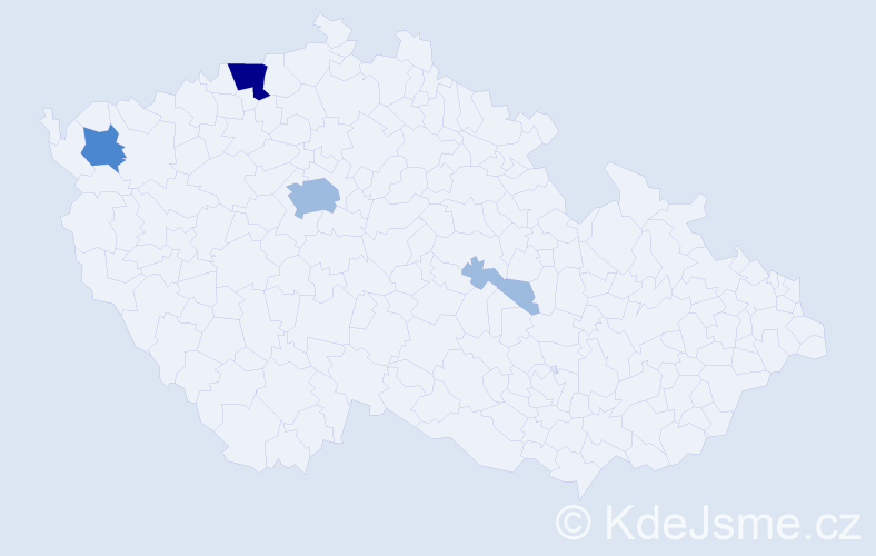 Příjmení: 'Smoleková', počet výskytů 9 v celé ČR