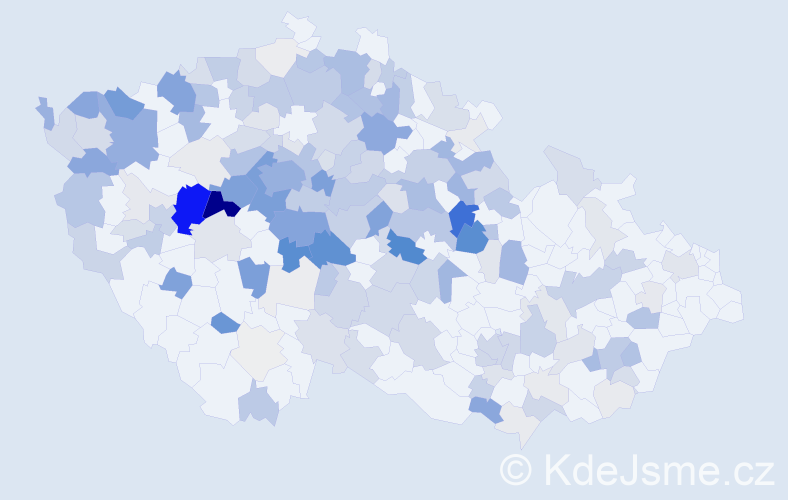 Příjmení: 'Bělohlávek', počet výskytů 693 v celé ČR