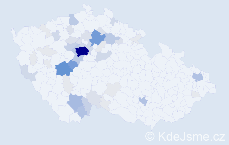 Příjmení: 'Dědina', počet výskytů 181 v celé ČR