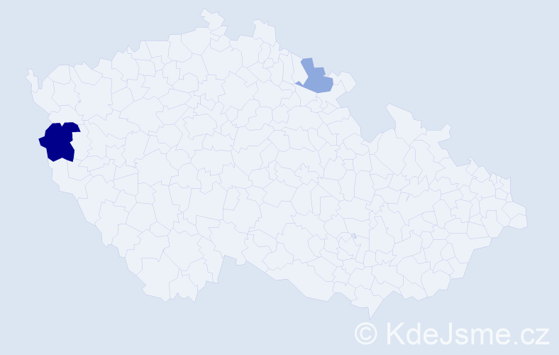 Příjmení: 'Čikel', počet výskytů 7 v celé ČR