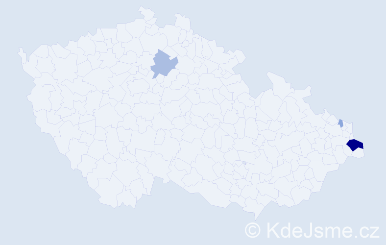 Příjmení: 'Pietrzyková', počet výskytů 12 v celé ČR