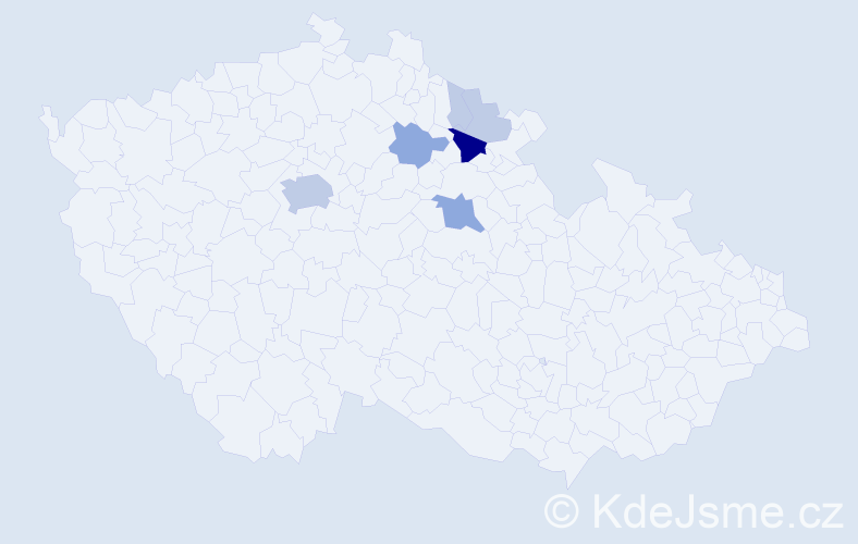 Příjmení: 'Brentnerová', počet výskytů 17 v celé ČR
