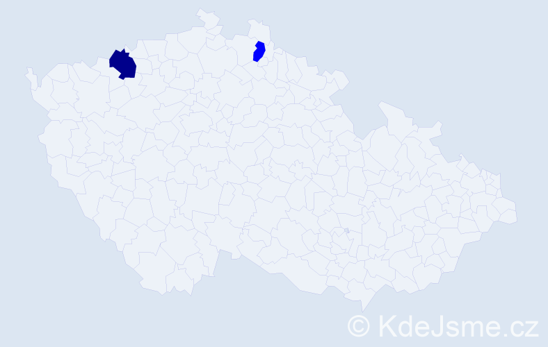 Příjmení: 'Kolpaská', počet výskytů 3 v celé ČR