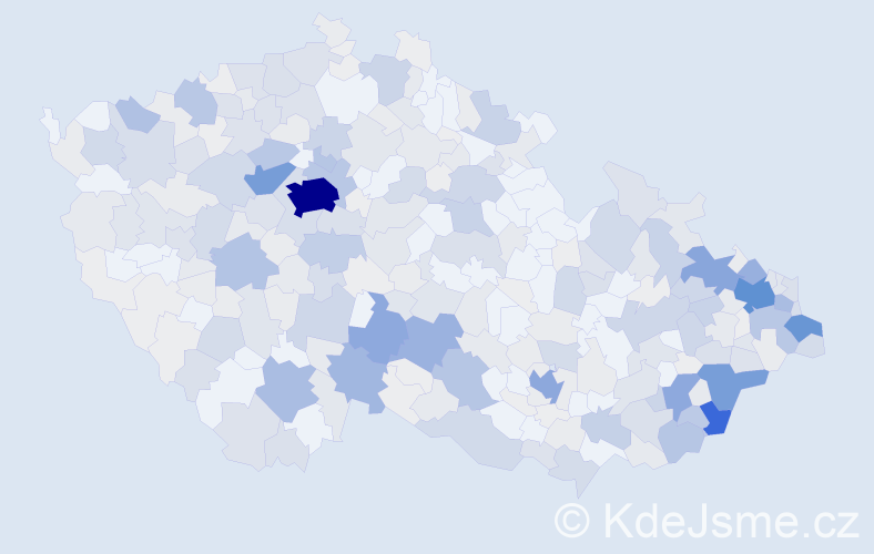 Příjmení: 'Kostka', počet výskytů 1579 v celé ČR