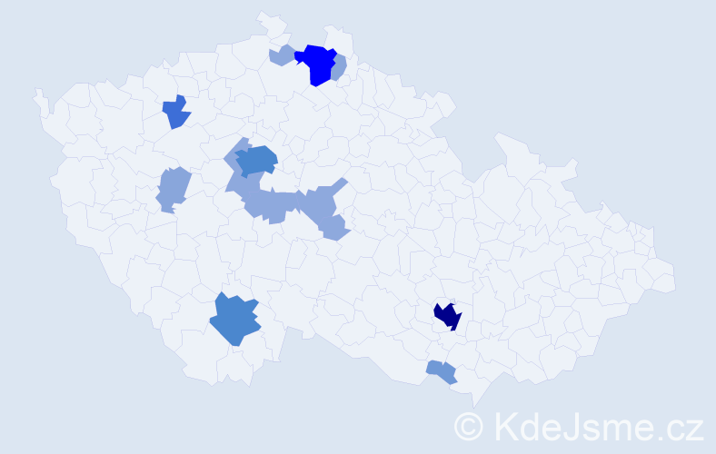 Příjmení: 'Drchal', počet výskytů 41 v celé ČR