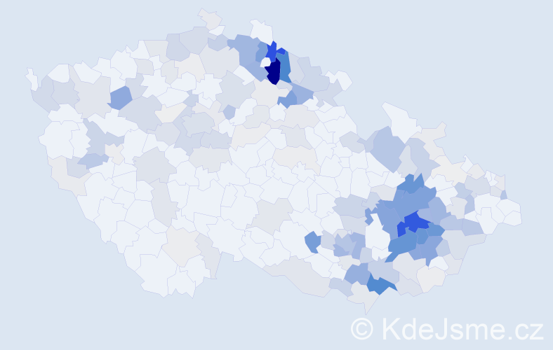 Příjmení: 'Nesvadba', počet výskytů 716 v celé ČR