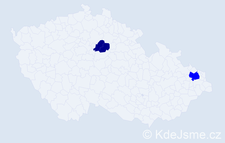 Příjmení: 'Szécsényiová', počet výskytů 5 v celé ČR