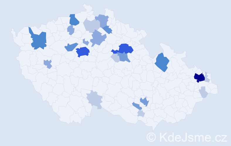 Příjmení: 'Szalay', počet výskytů 71 v celé ČR