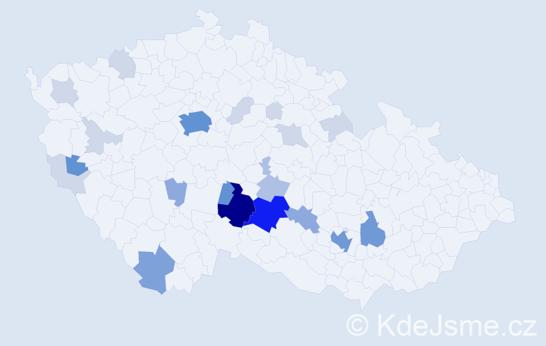 Příjmení: 'Kuzdasová', počet výskytů 74 v celé ČR